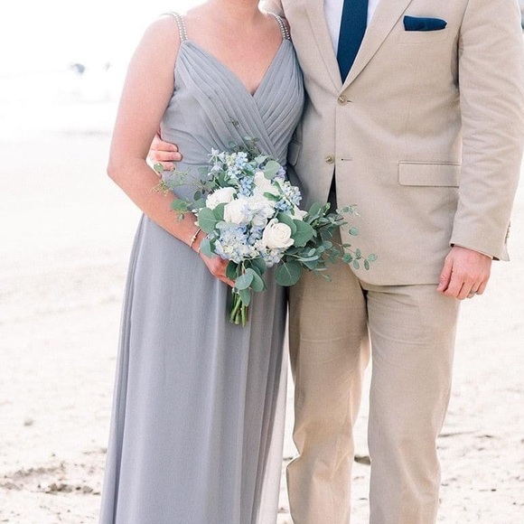 David’s Bridal Bridesmaid Dress in Mercury - Picture 1 of 9